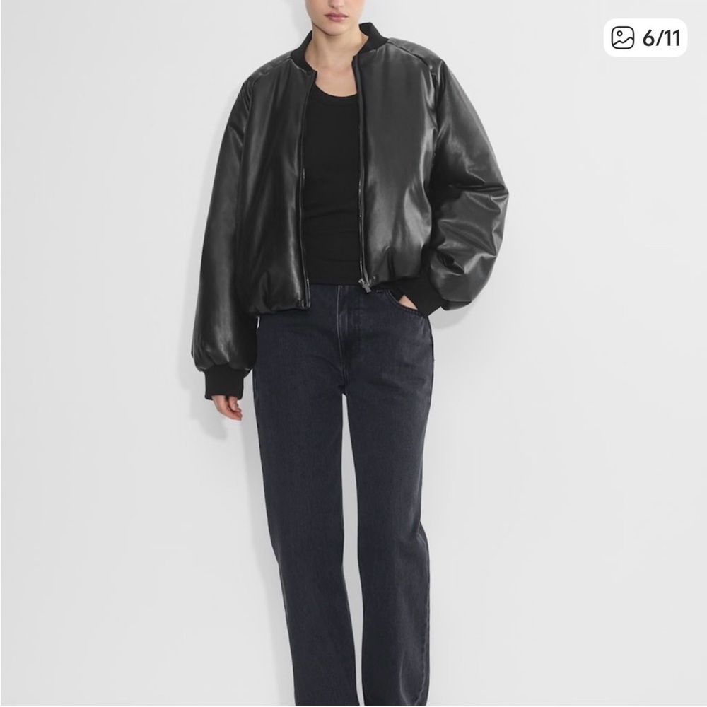 Aritzia Black Bomber Jacket